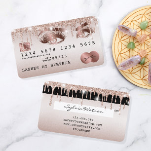 Credit Card Styled Rose Gold Long Lashes