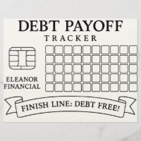Credit Card Themed Debt Payoff Tracker Colour Shee