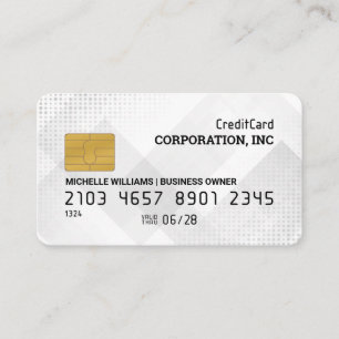 Credit Card White Geometric Abstract Background