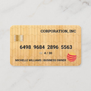 Credit Card Wood Panel Modern Pattern
