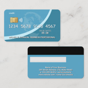 Credit Debit Card Blue Global
