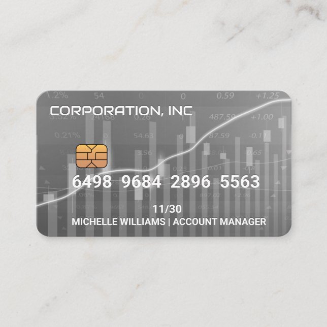 Credit | Debit Card | Financial Graphs (Front)