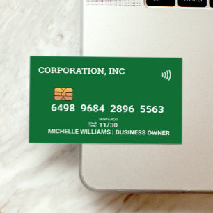 Credit Debit Card Green