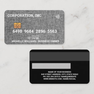 Credit   Debit Card   Grey Fabric