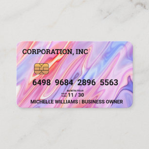 Credit   Debit Card   Liquid Iridescent Colours