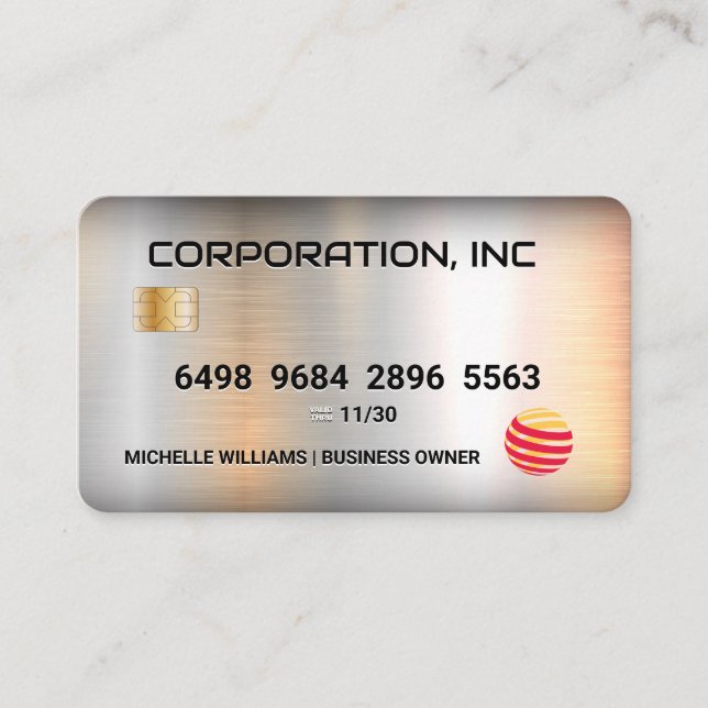 Credit | Debit Card | Metal Brushed (Front)