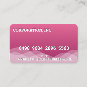 Credit Debit Card Pink Wave