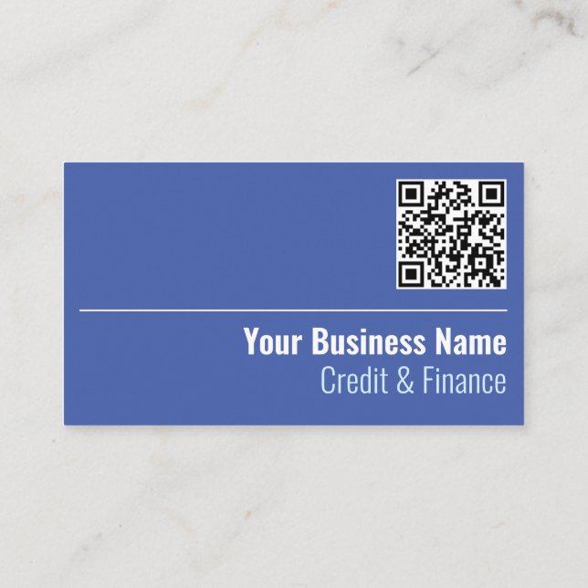 Credit & Finance QR Code Business Card (Back)