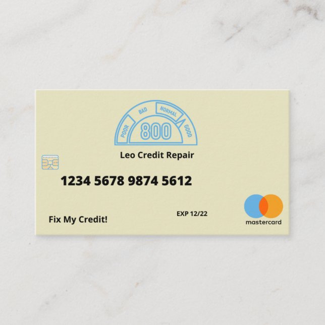 Credit repair business card (Front)