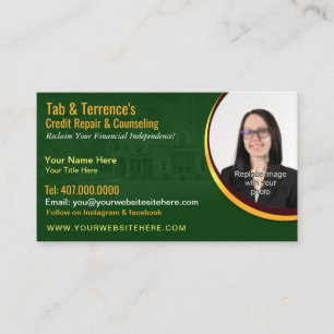 Credit Repair Counseling Business Card Template