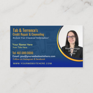 Credit Repair Counseling Business Card Template