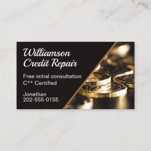 Credit Repair Financial Advisor Business Card