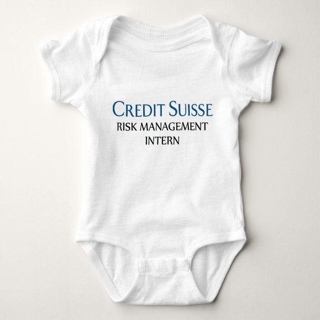 Credit Suisse Risk Management Intern Baby Bodysuit (Front)