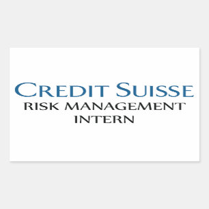 Credit Suisse Risk Management Intern Rectangular Sticker