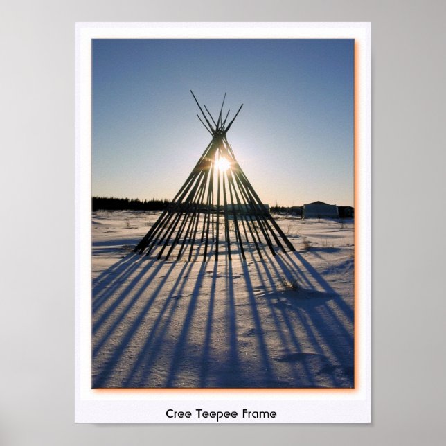 Cree Teepee Frame Poster (Front)
