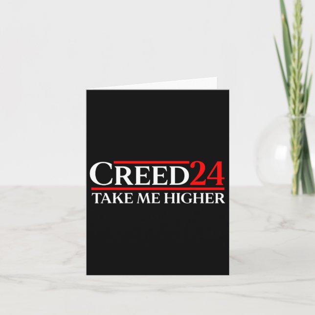 Creed 24 Take Me Higher Flag Usa America  Card (Front)