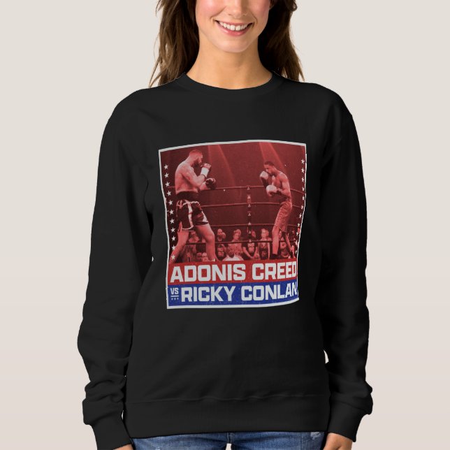 Creed vs Conlan boxing ring red Sweatshirt (Front)