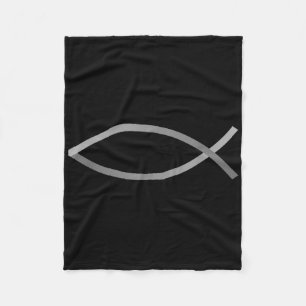 Creed With Style Jesus Fish Christian Symbol Fleece Blanket