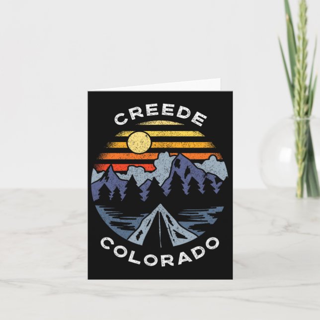 Creede Colorado Mountains Vacation Camping Souveni Card