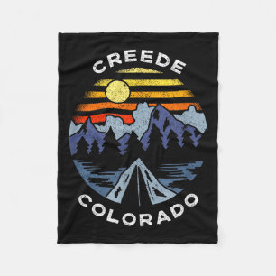 Creede colorado mountains vacation camping souveni fleece blanket