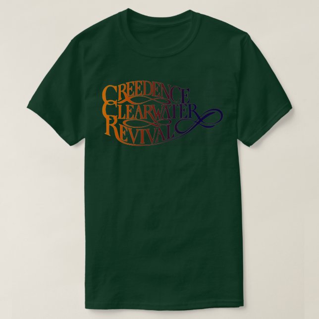 Creedence Clearwater Revival Retro Artwork T-Shirt (Design Front)