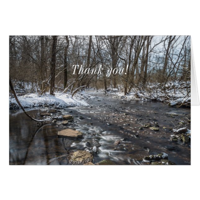 Creek At Sequiota Thank You Card (Front Horizontal)