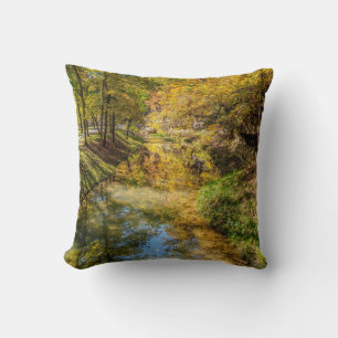 Creek Autumn Reflections Vertical Cushion
