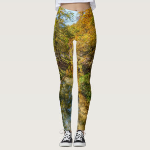 Creek Autumn Reflections Vertical Leggings