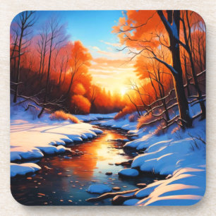 Creek Bank Design Coaster