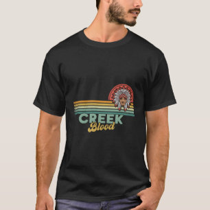 Creek Blood Sun Indian American Headdress T-Shirt