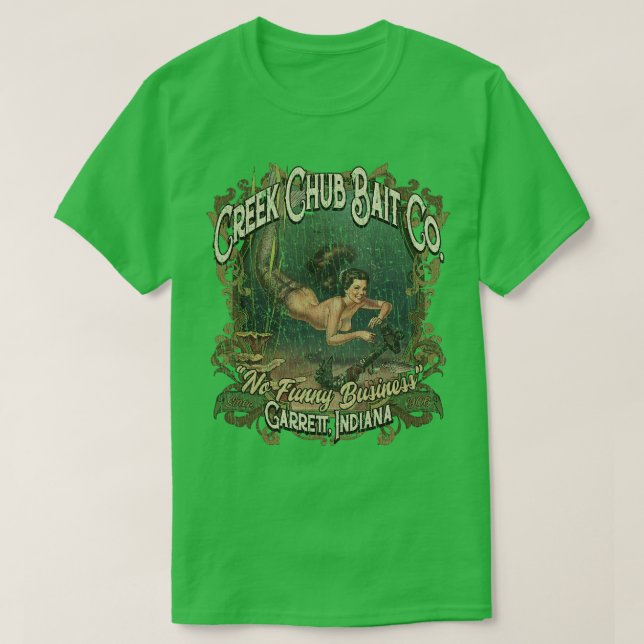 Creek Chub Bait Co No Funny Business 1906 T-Shirt (Design Front)