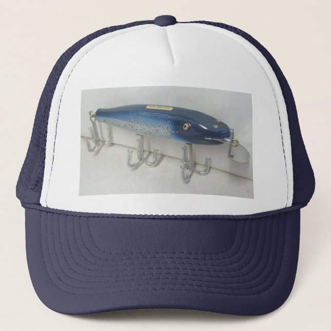 Creek Chub Pikie Blue Flash Vintage Lure Hat (Front)
