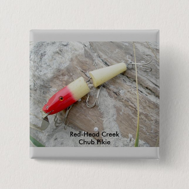 Creek Chub Pikie Redhead Lure Badge (Front)