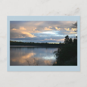Creek Waterscape Sunset Postcard