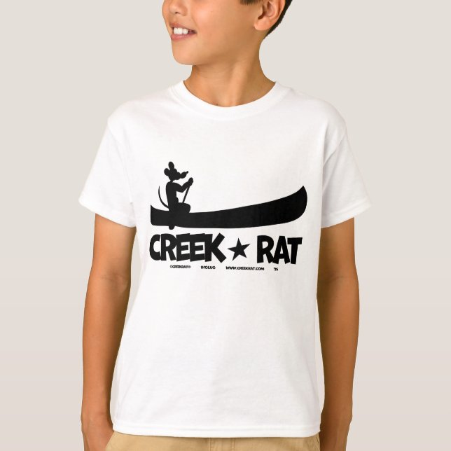 Creekrat Cartoon Studios - Creek Rat Canoe Cartoon T-Shirt (Front)