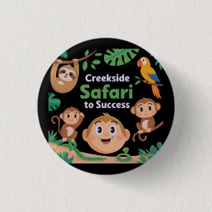 Creekside Safari to Success Wildlife Design 3 Cm Round Badge