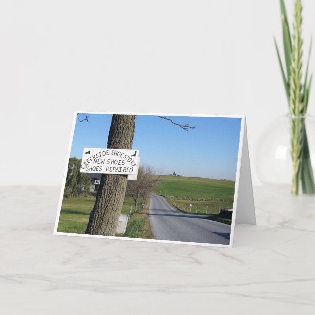 Creekside Shoe Store Sign Card (Front)