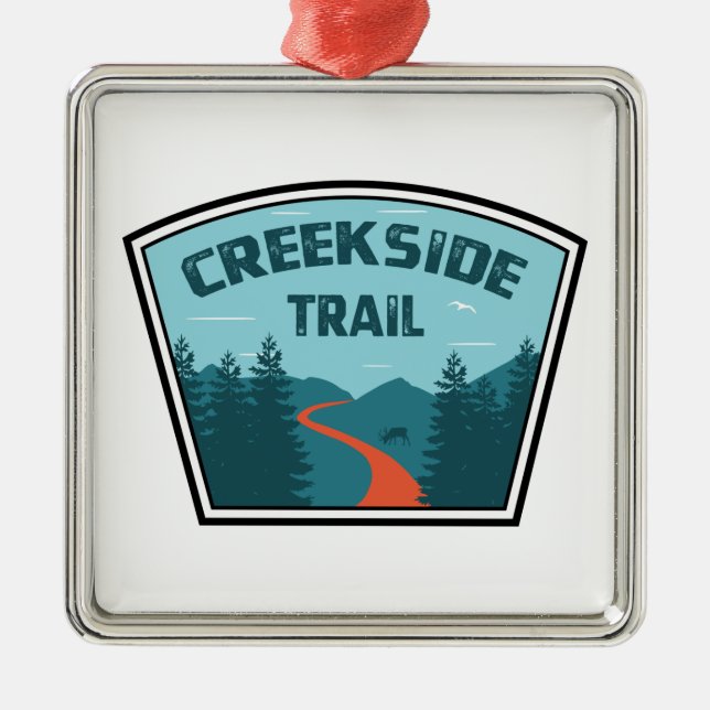 Creekside Trail Metal Tree Decoration (Front)