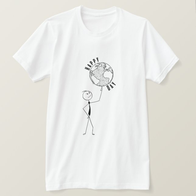 Creen people Happy Earth Day Holiday Gift eco T-Shirt (Design Front)