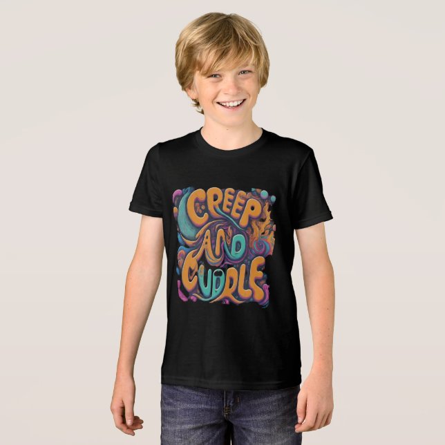 Creep and cuddle design  Tri-Blend shirt (Front Full)
