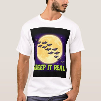 Creep It Real Bats Moon Halloween T-Shirt