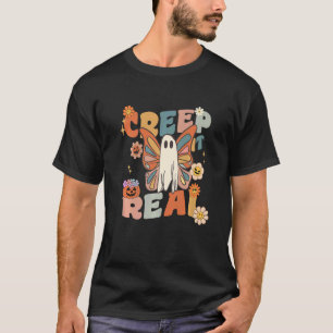 Creep It Real Butterfly Ghost Halloween Sweating G T-Shirt