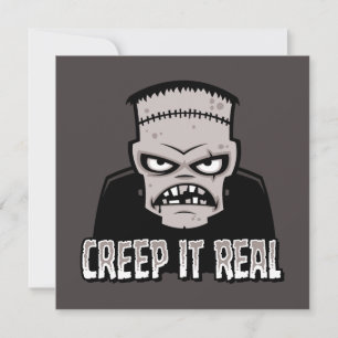 Creep It Real Classic Horror Frankenstein Design Card