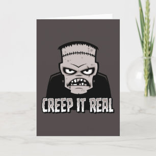 Creep It Real Classic Horror Frankenstein Design Card