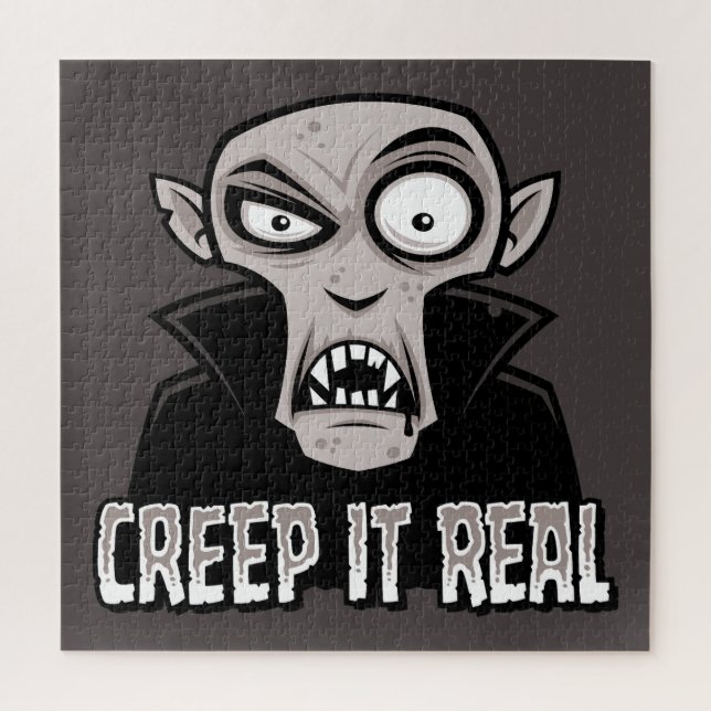 Creep It Real Classic Horror Vampire Design Jigsaw Puzzle (Vertical)