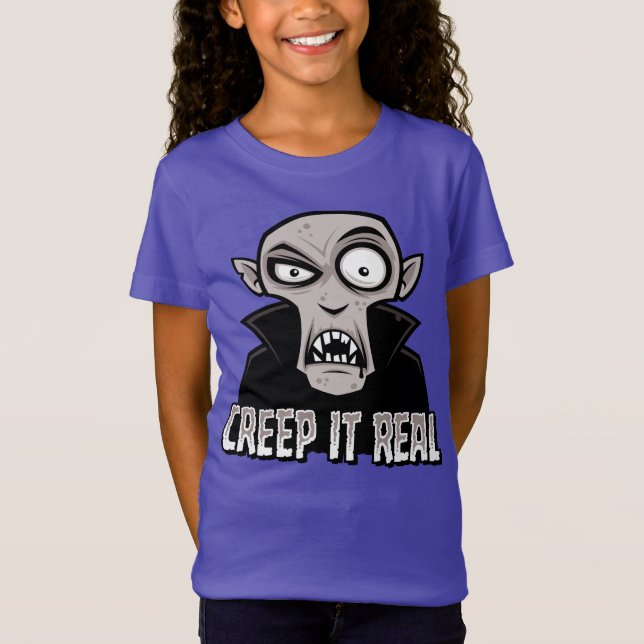 Creep It Real Classic Horror Vampire Design T-Shirt (Front)