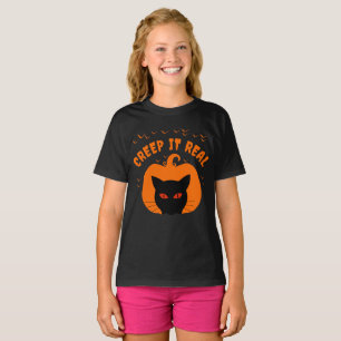 CREEP IT REAL FUNNY CAT HALLOWEEN T-Shirt