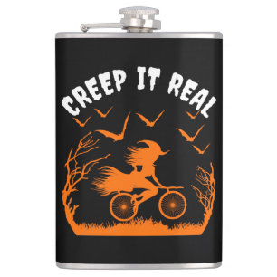 CREEP IT REAL FUNNY SARCASM HIP FLASK