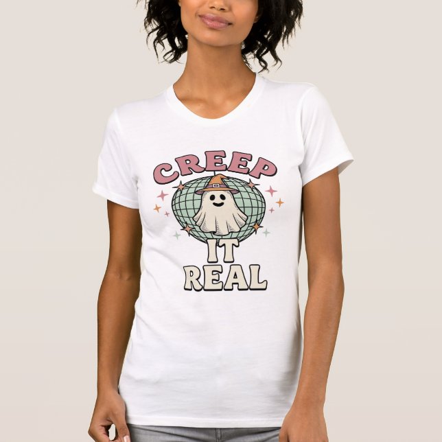 Creep It Real Ghost Disco Halloween Shirt Design_1 (Front)