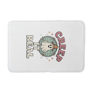 Creep It Real Ghost Disco Halloween Shirt Design_1 Bath Mat